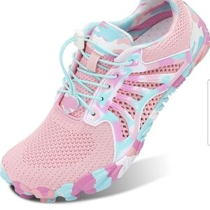 New Water Shoes Pink White Teal pool beach swim Vacation Travel Size 8.5 and 9